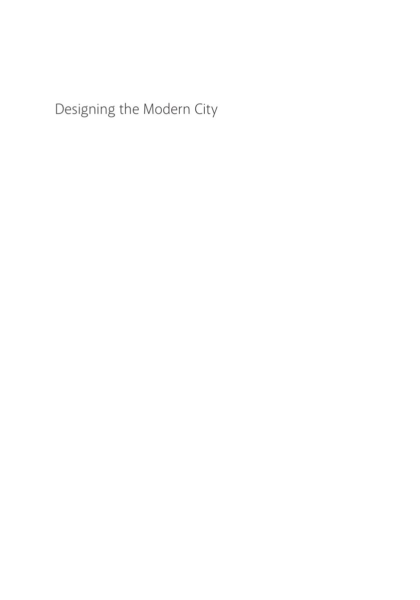 Cover of Designing the Modern City