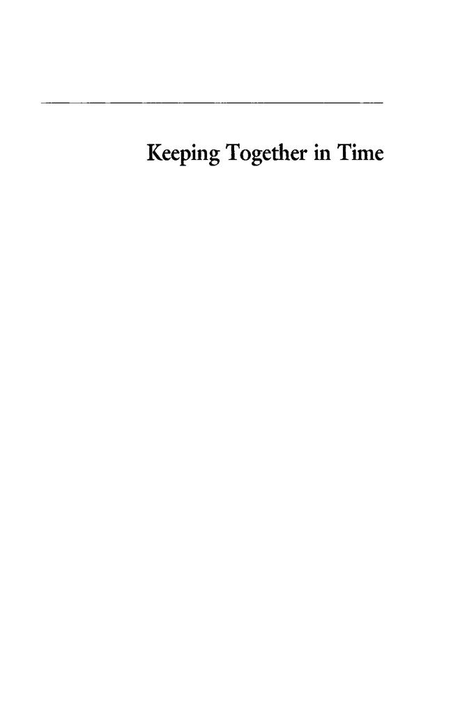Cover of Keeping Together in Time