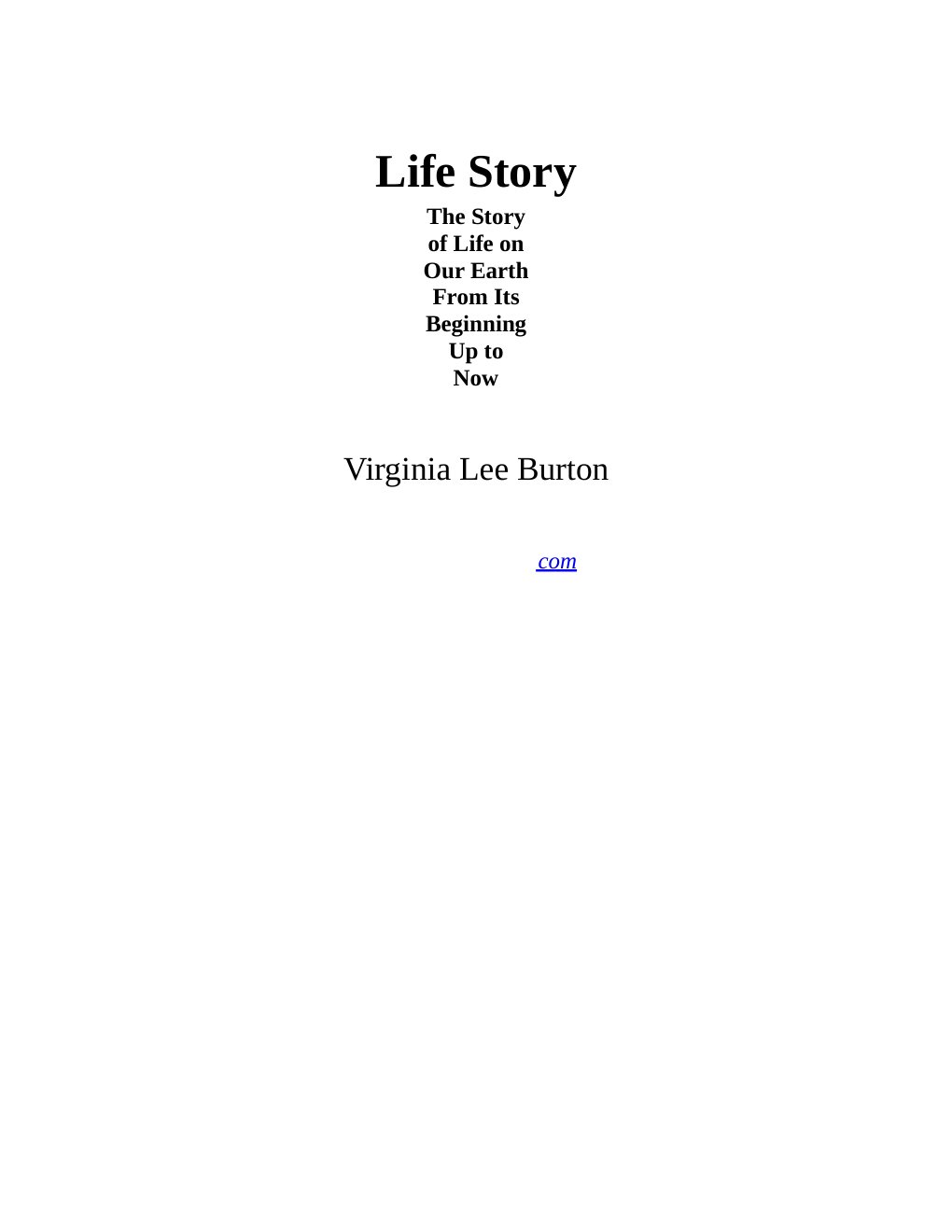 Cover of Life Story