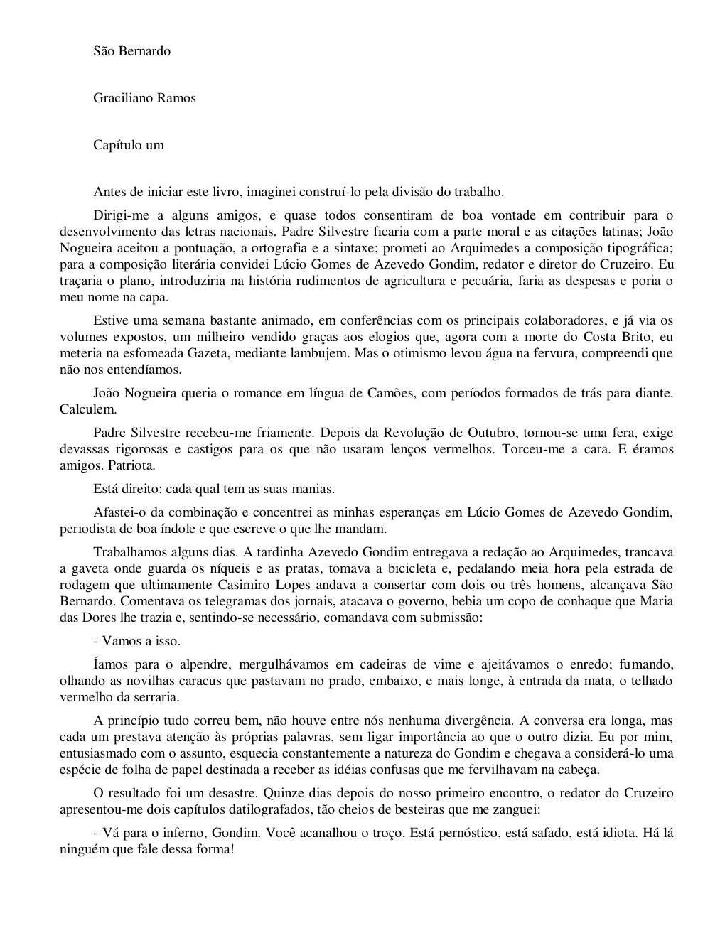 Cover of São Bernardo