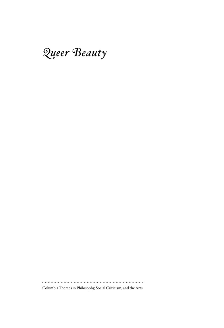 Cover of Queer Beauty