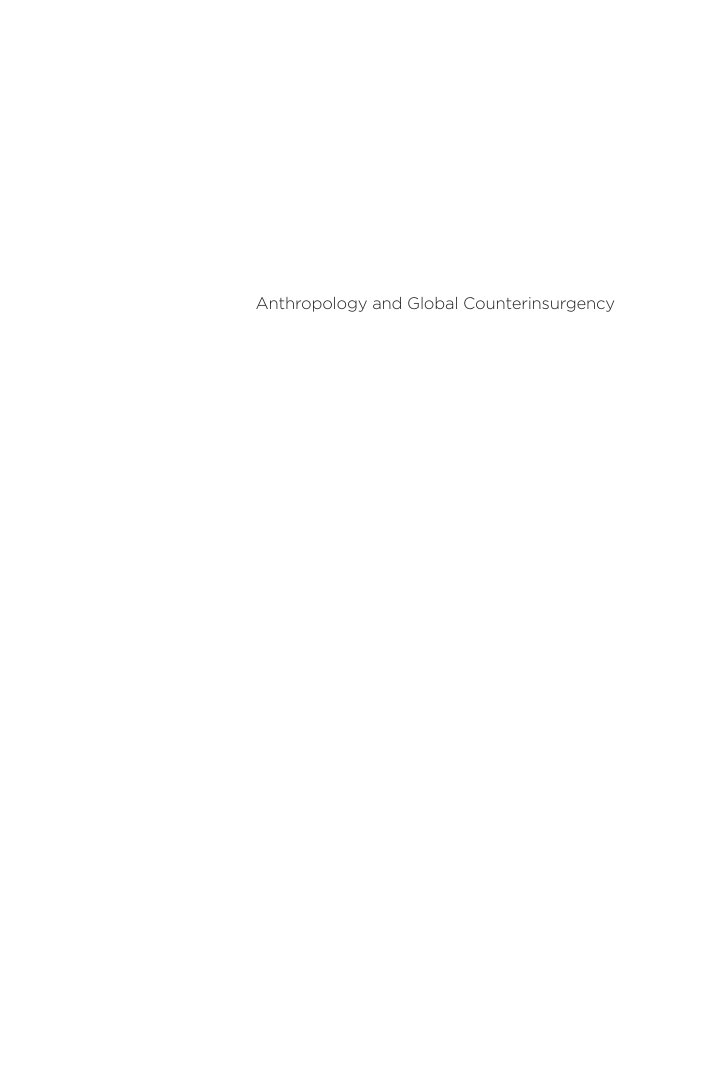 Cover of Anthropology and Global Counterinsurgency