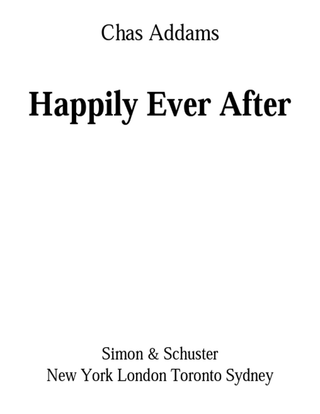 Cover of Chas Addams Happily Ever After