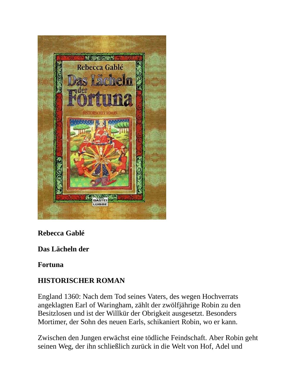 Cover of Rebecca Gablé
