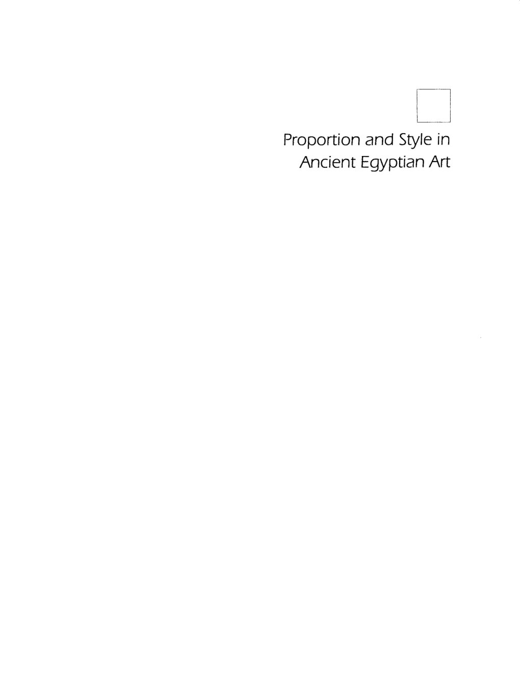 Cover of Proportion and Style