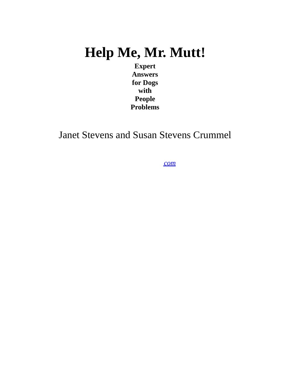 Cover of Help Me, Mr. Mutt!