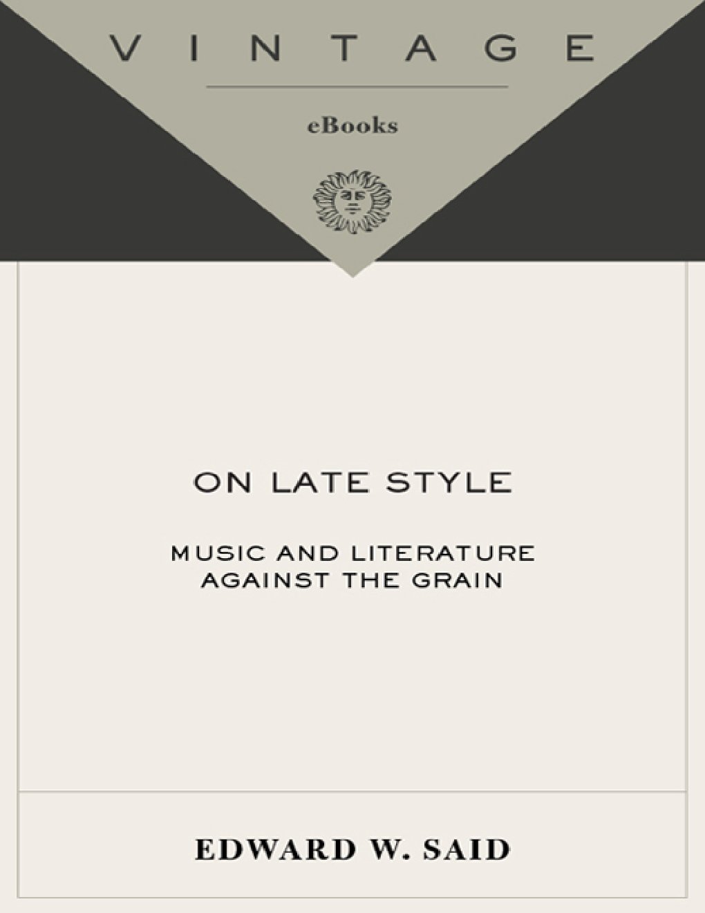 Cover of On Late Style