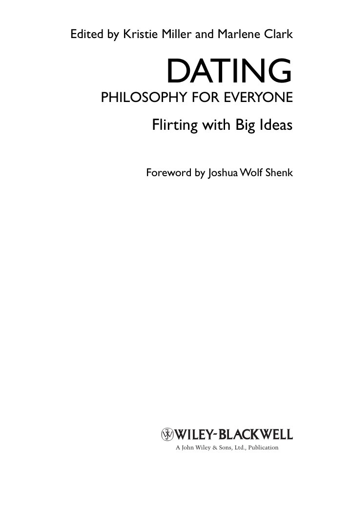 Cover of Dating - Philosophy for Everyone