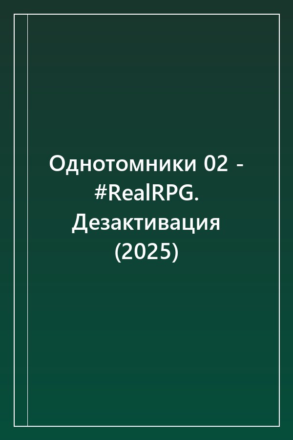 Cover of Однотомники 02 - #RealRPG. Дезактивация (2025)