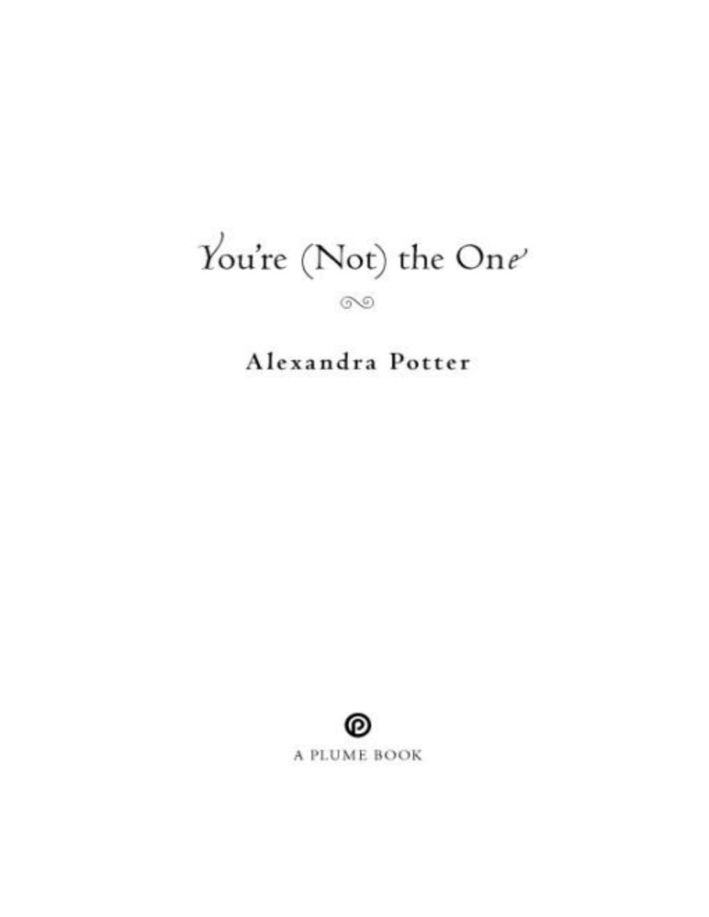 Cover of You're Not the One (9781101558959)