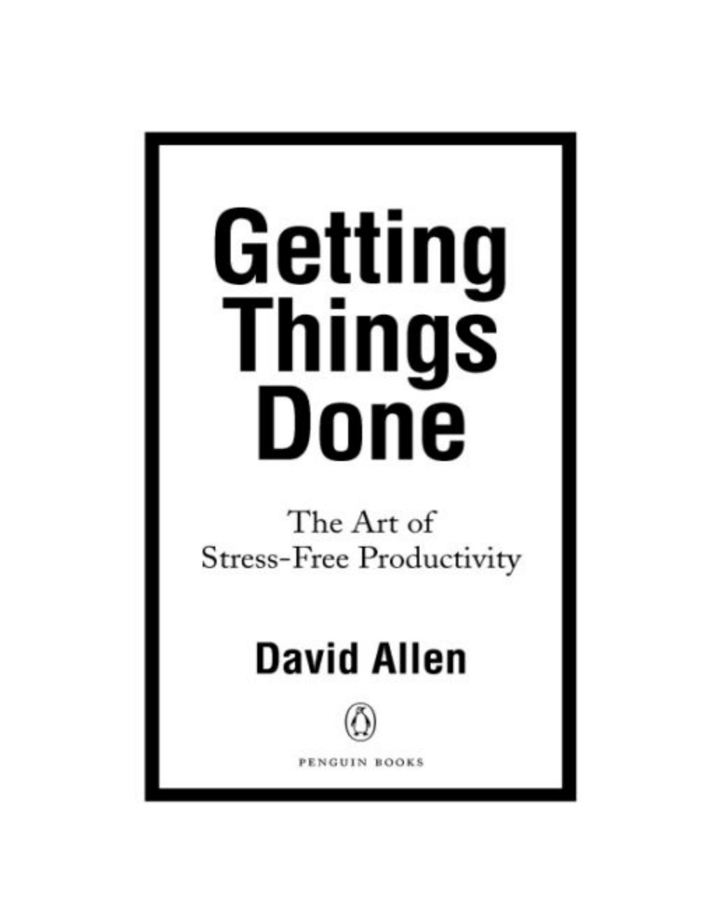 Cover of Getting Things Done