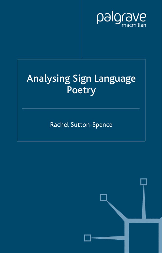Cover of Analysing Sign Language Poetry