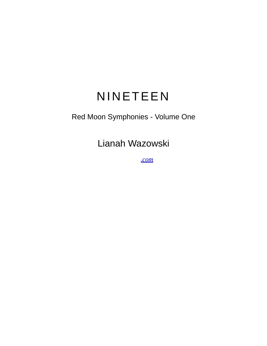 Cover of Nineteen (2024)