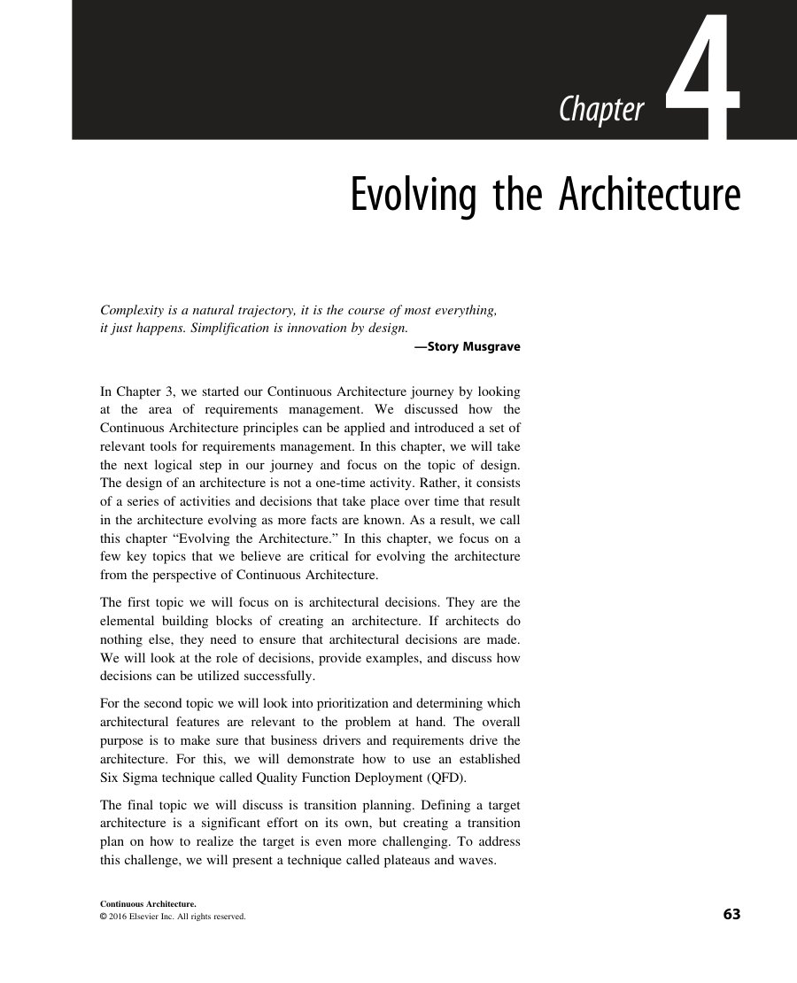 Cover of Chapter 4. Evolving the Architecture