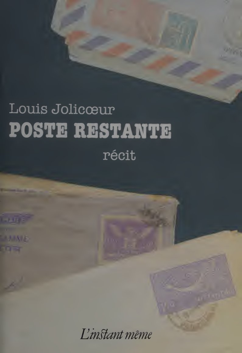 Cover of Poste restante : récit