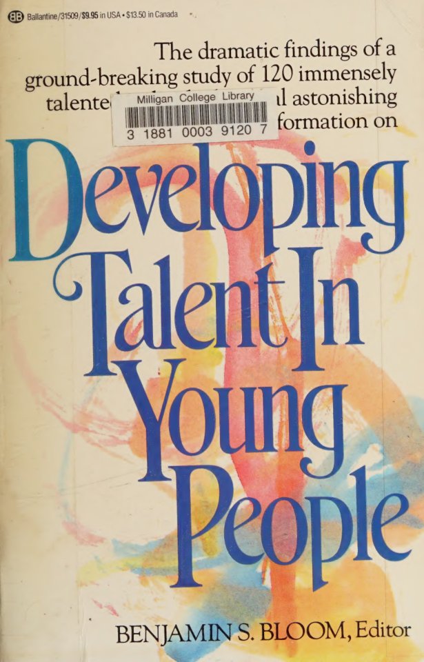 Cover of Developing talent in young people