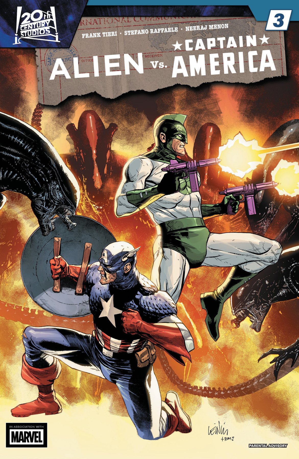 Cover of Alien Vs. Captain America 003 (2026)