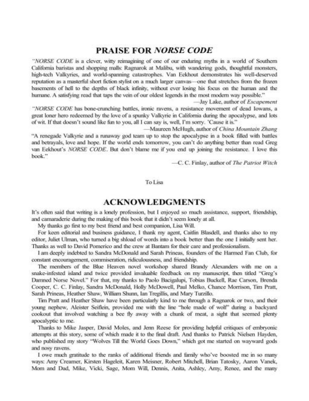 Cover of Norse Code (2009)