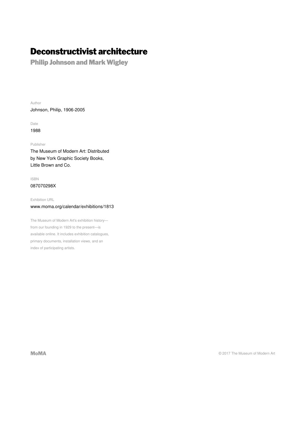 Cover of Deconstructivist architecture