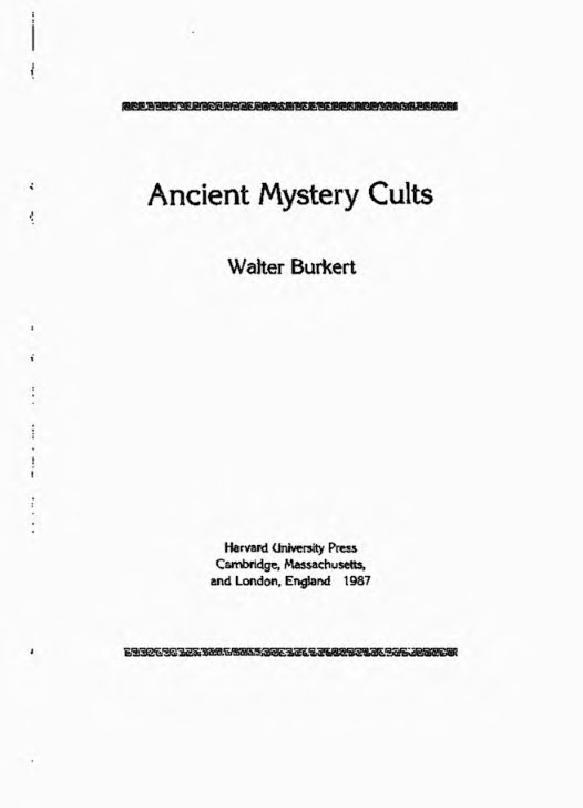 Cover of Ancient Mystery Cults