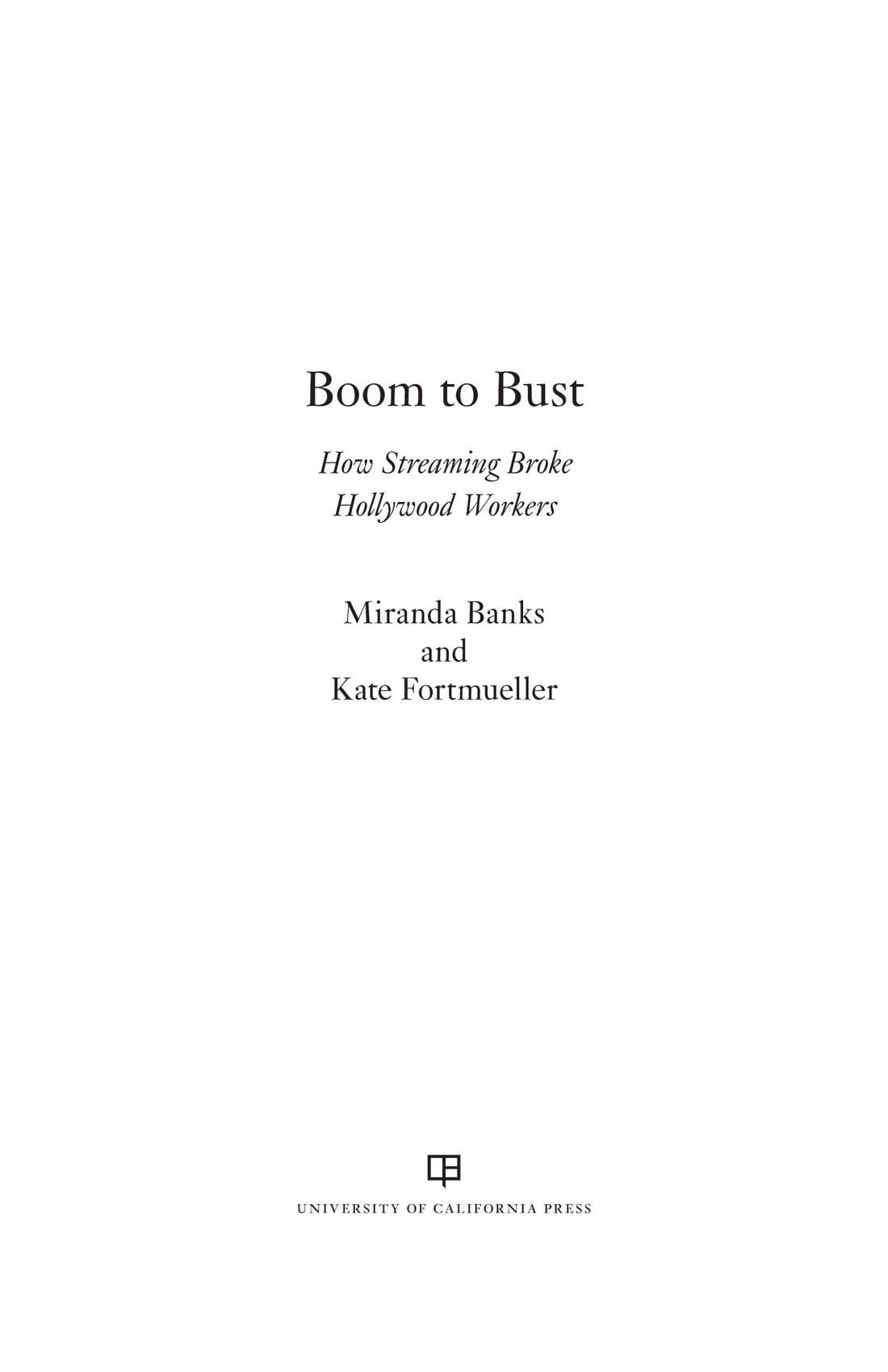Cover of Boom to Bust