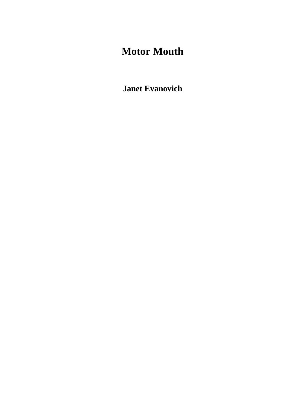 Cover of Motor Mouth
