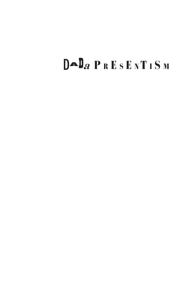Cover of DaDa P R E S E N T I S M (2016)