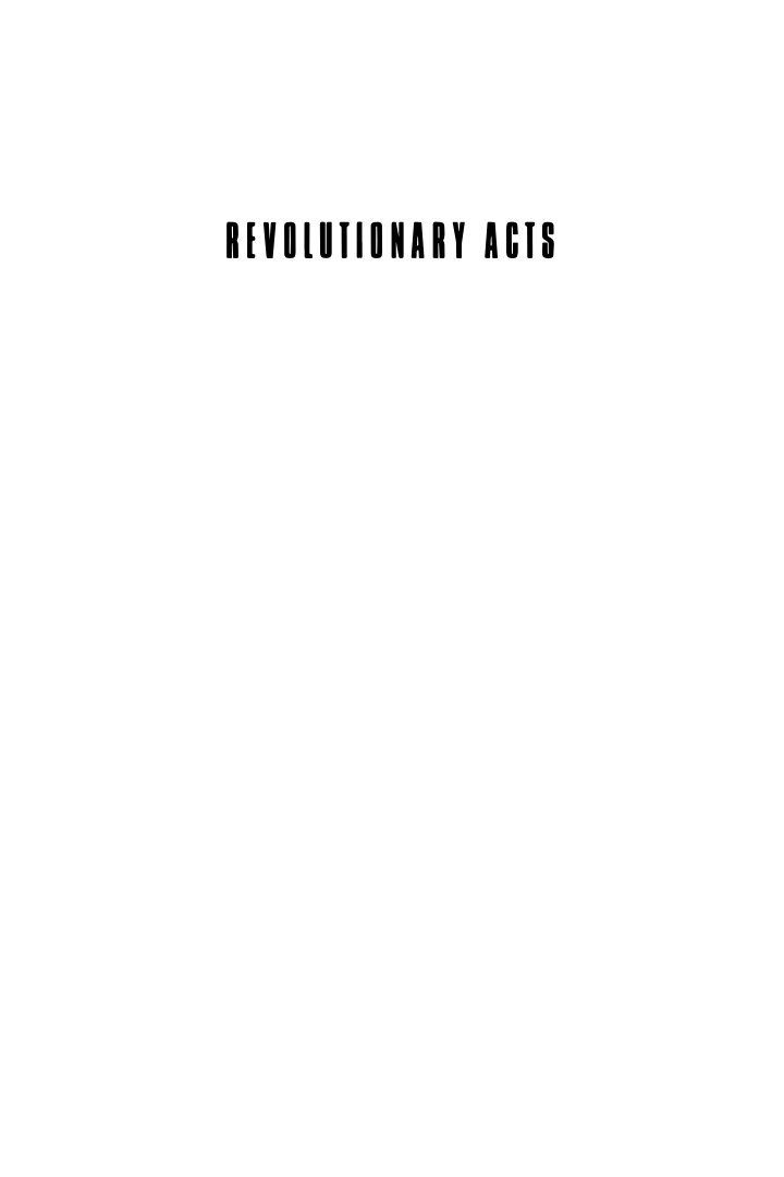 Cover of RIVOlUTIONARY ACTS