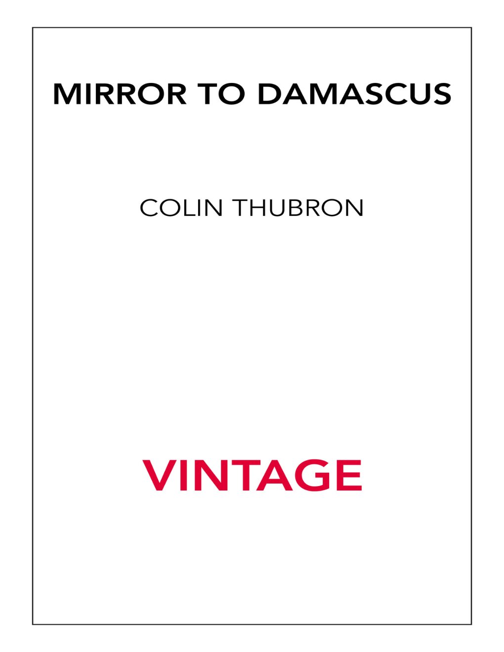 Cover of Mirror to Damascus