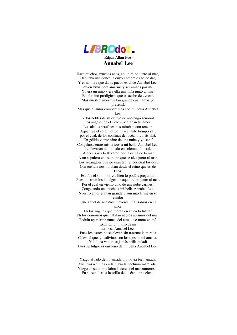 Cover of annabel_lee