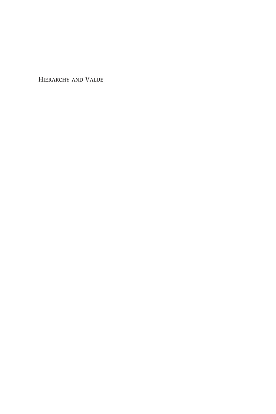 Cover of HierarcHy and Value (2018)