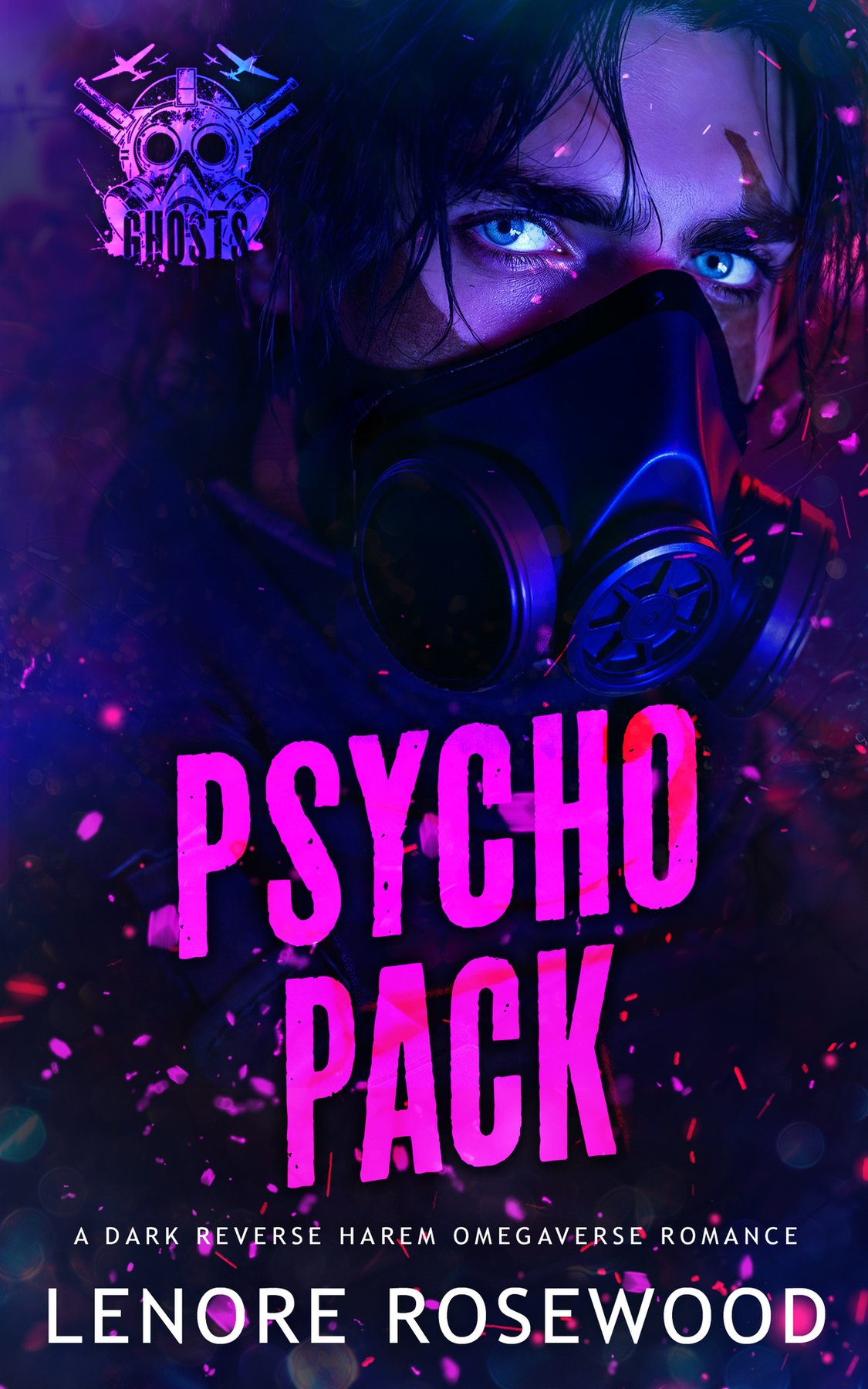 Cover of Psycho Pack: A Dark Reverse Harem Omegaverse Romance (Ghost Alpha Unit Book 3)