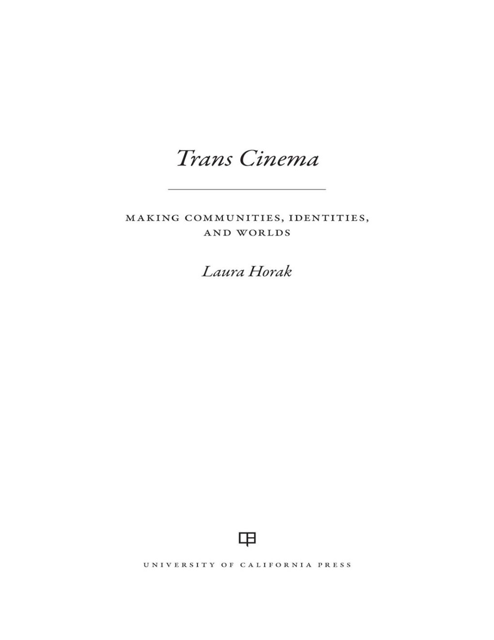 Cover of Trans Cinema