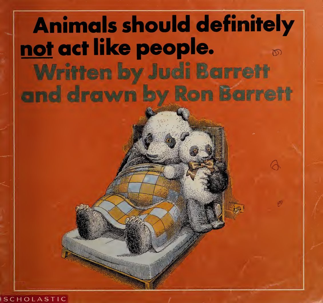 Cover of Animals should definitely not act like people