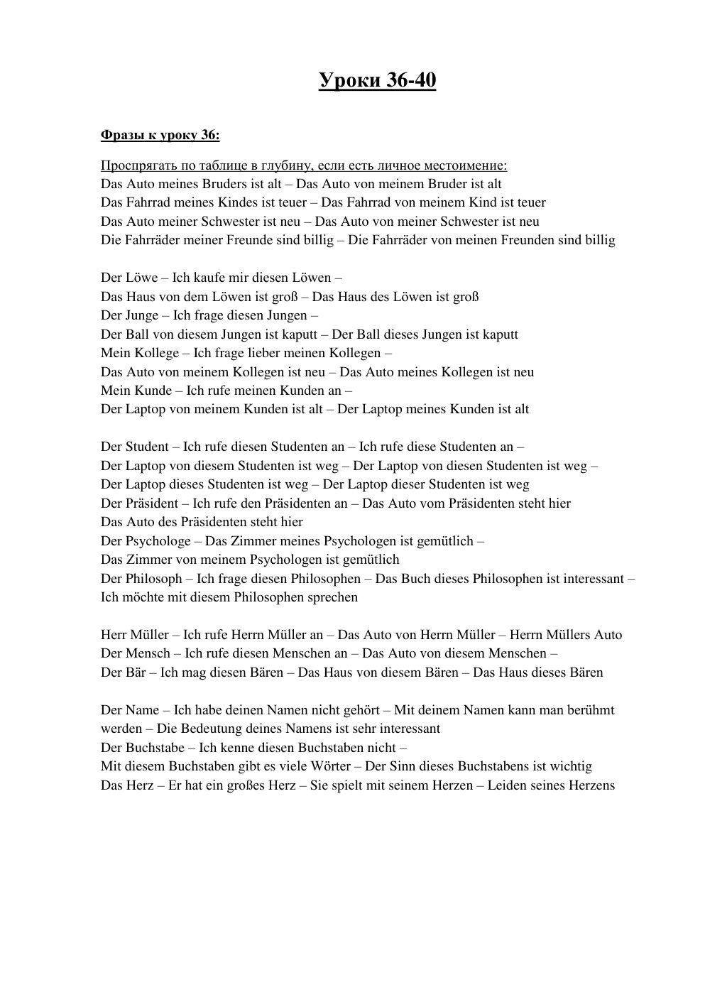 Cover of Уроки 36-40