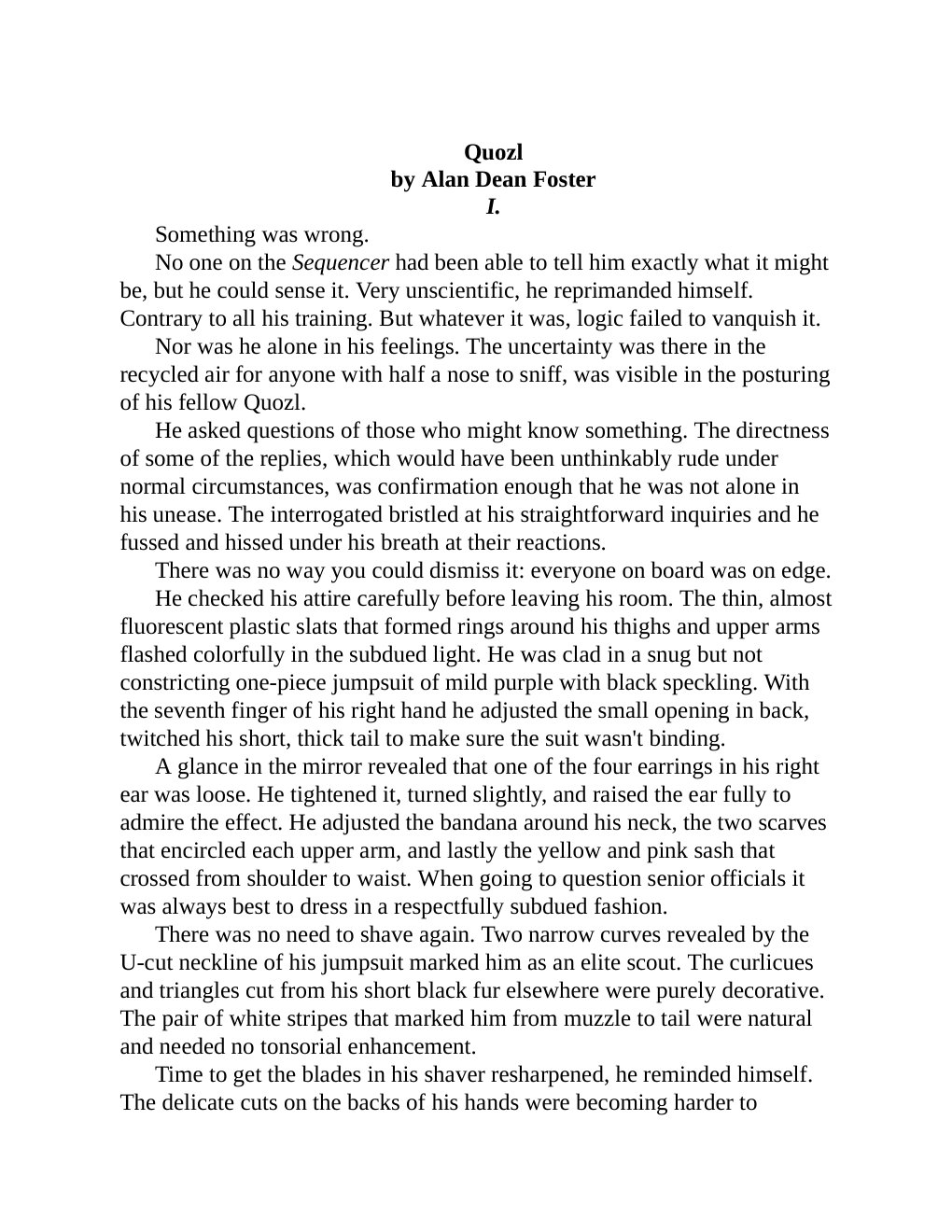 Cover of Alan Dean Foster