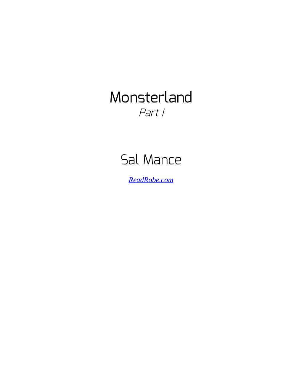 Cover of Monsterland