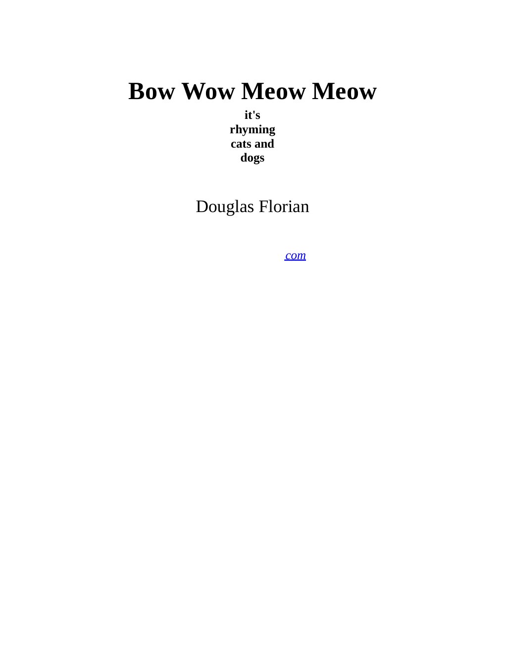 Cover of bow wow meow meow
