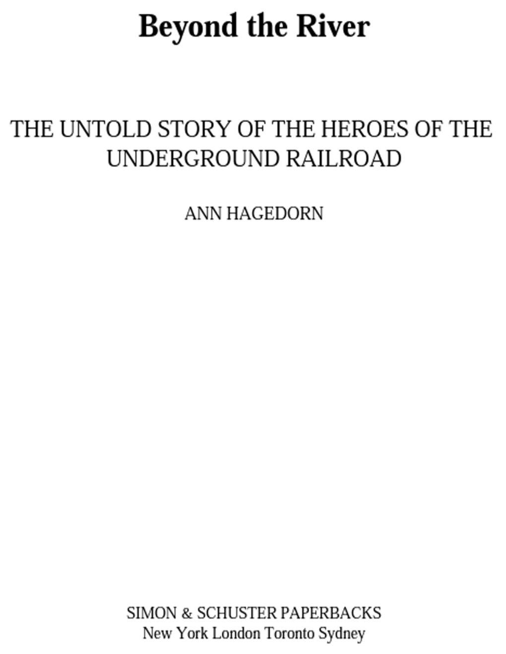 Cover of Beyond the River