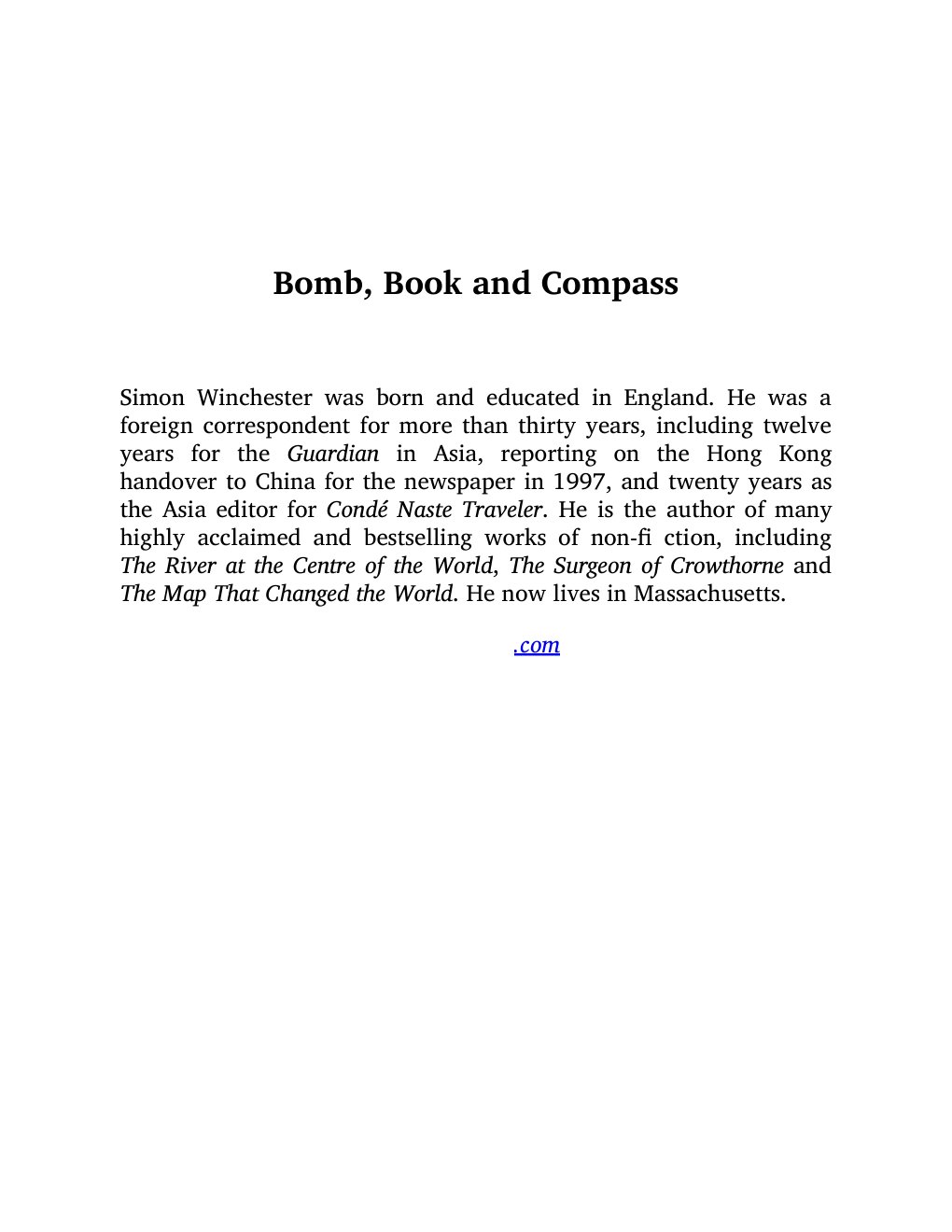 Cover of Bomb, Book and Compass