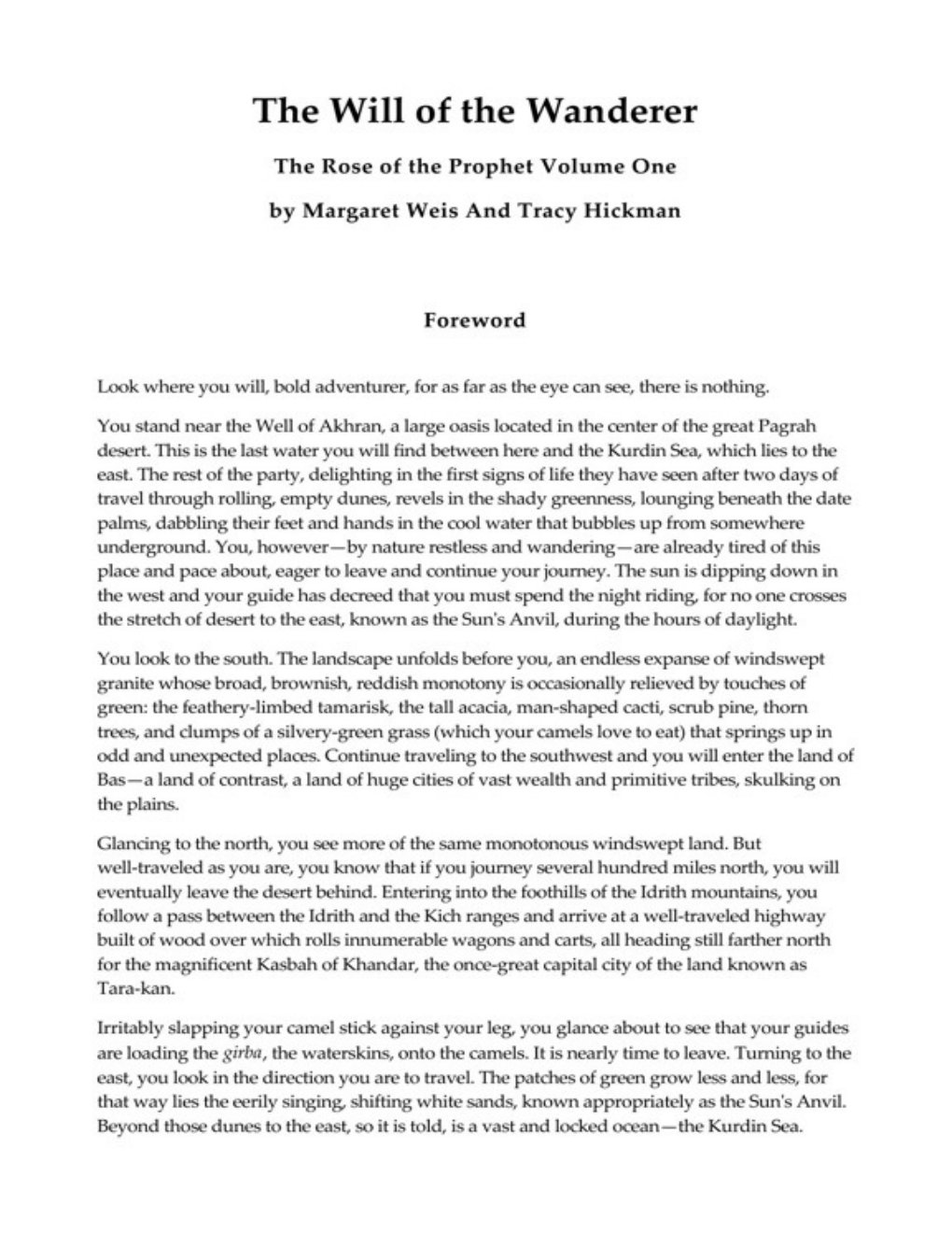 Cover of The Will of the Wanderer