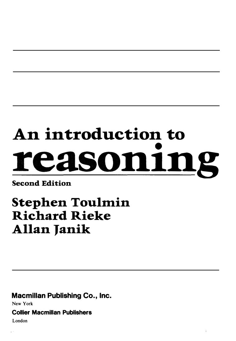 Cover of reasoning