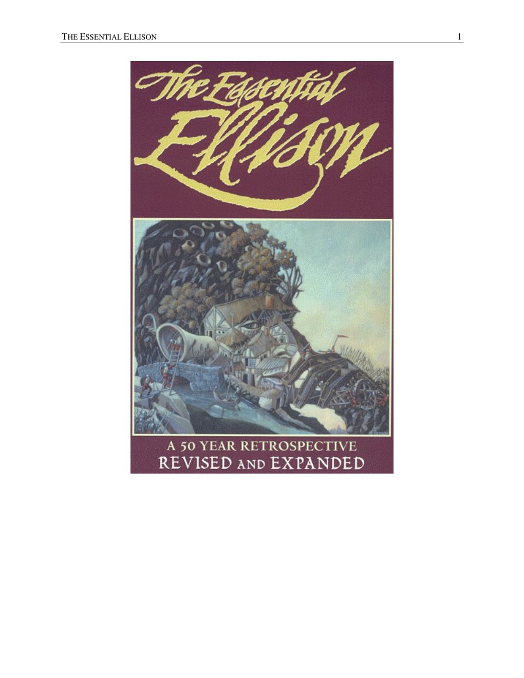 Cover of THE ESSENTIAL ELLISON 1