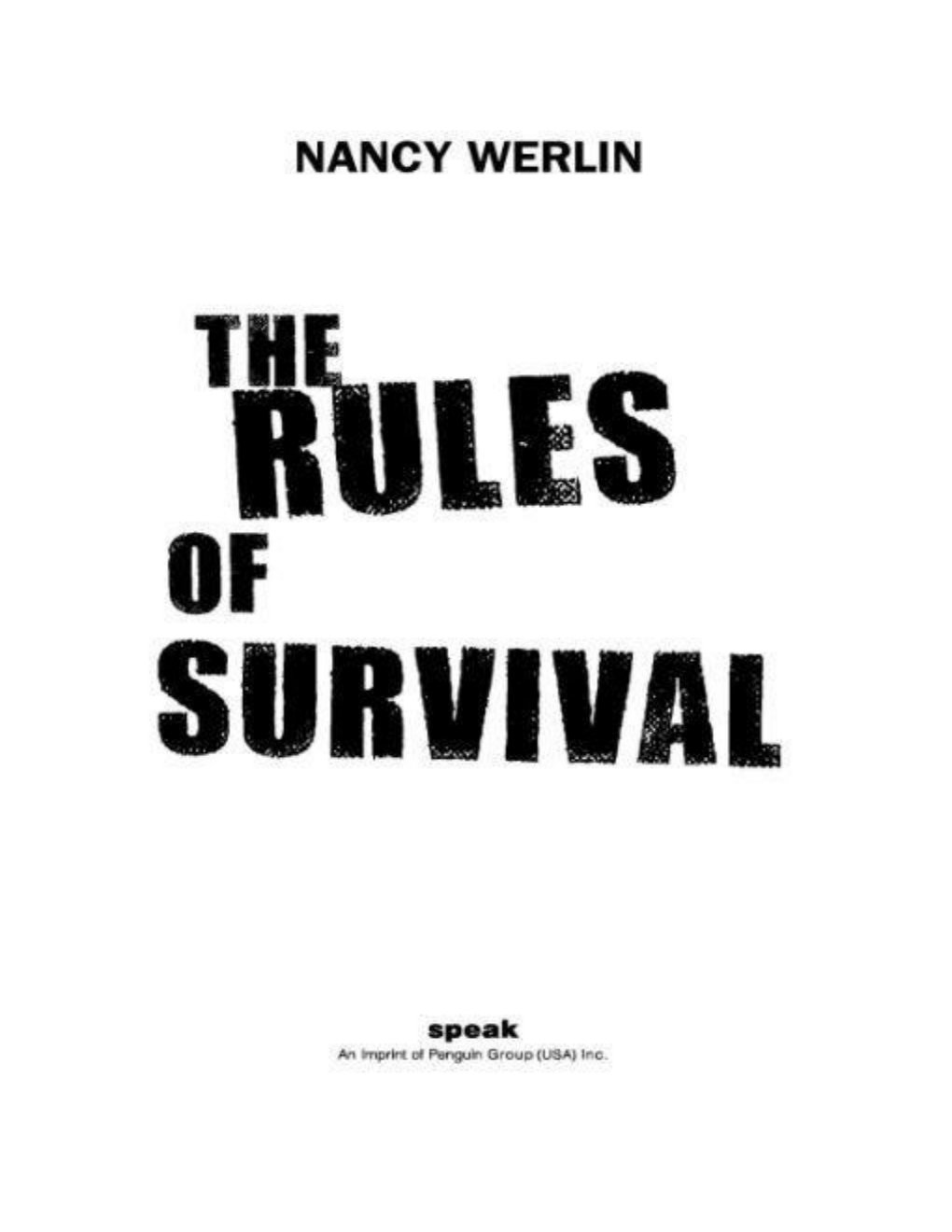 Cover of The Rules of Survival