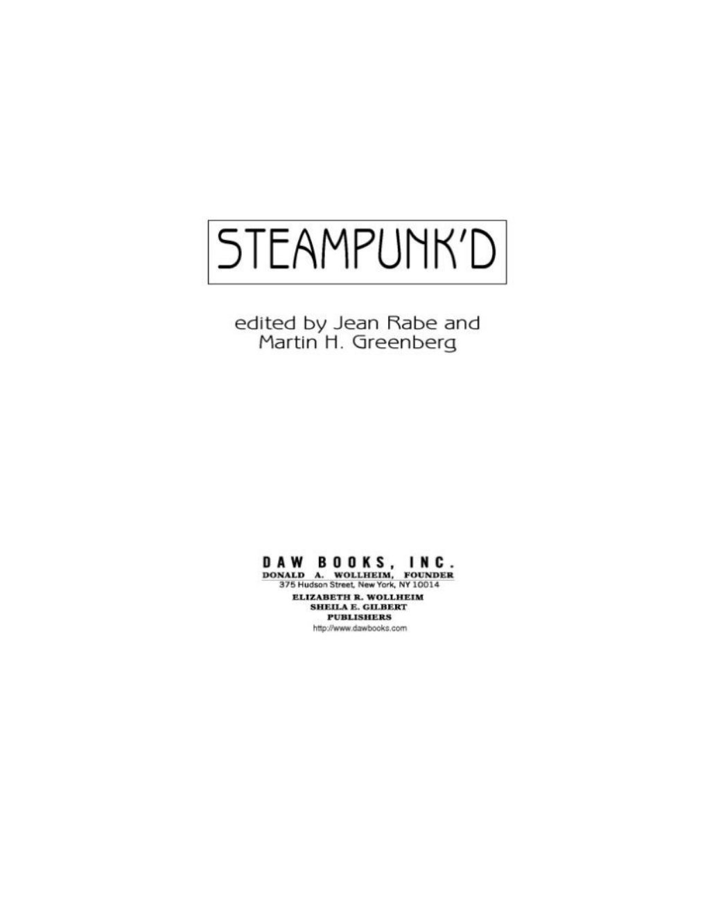 Cover of Steampunk'd (1902)