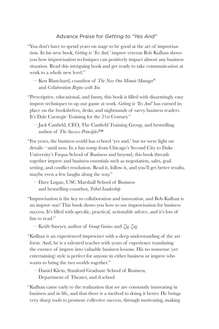 Cover of Advance Praise for