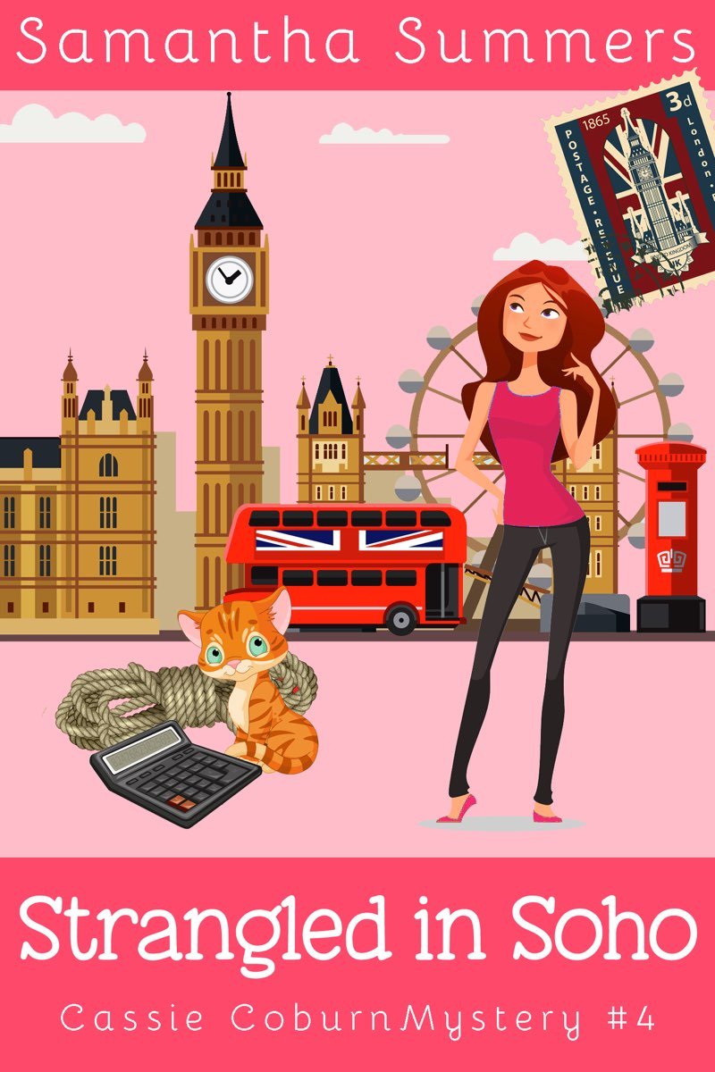 Cover of Strangled in Soho (A Cozy Mystery)