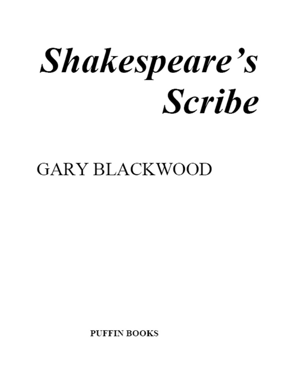Cover of Shakespeare's Scribe