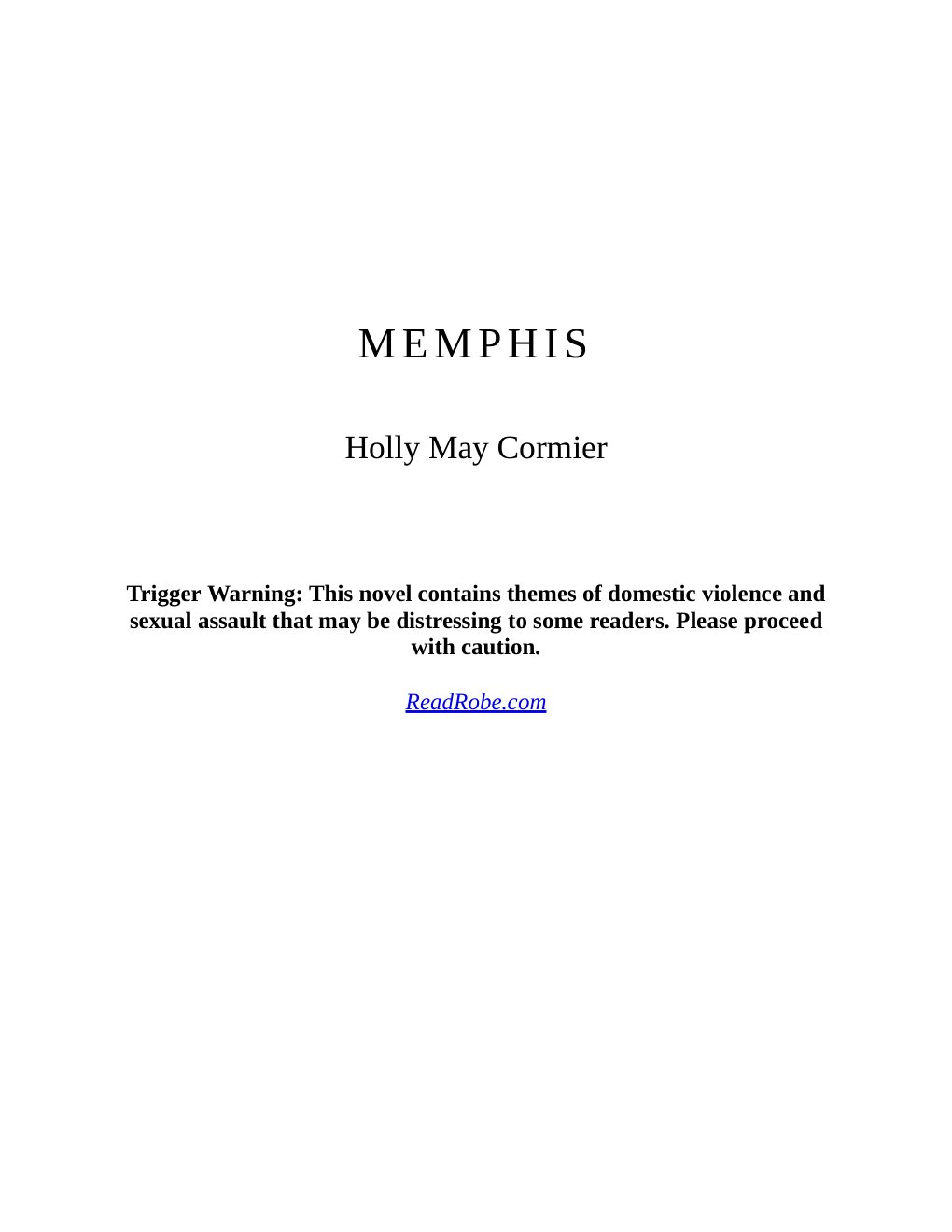 Cover of Memphis