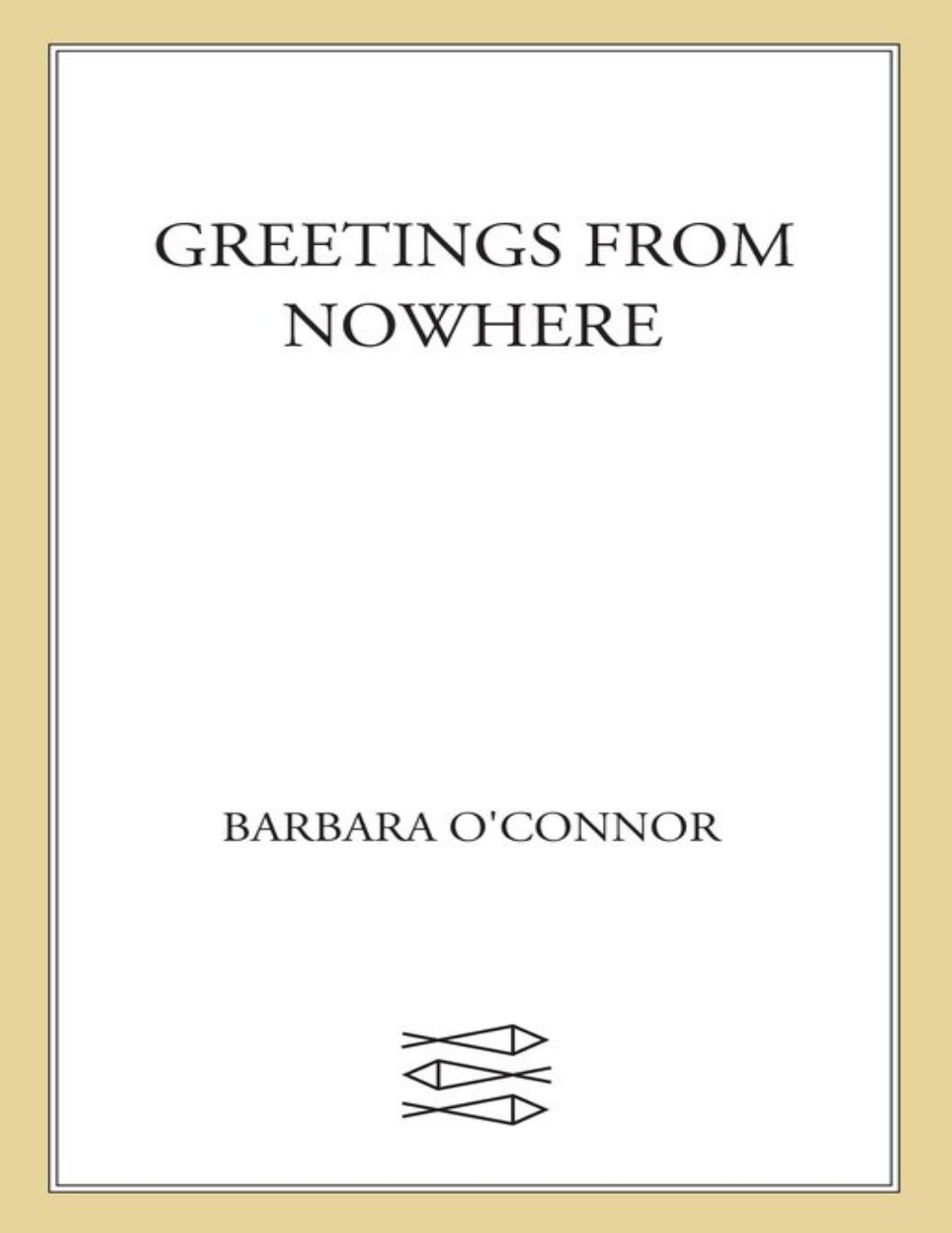 Cover of Greetings from Nowhere